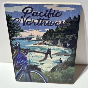 Pacific Northwest Scenic Wooden Postcard